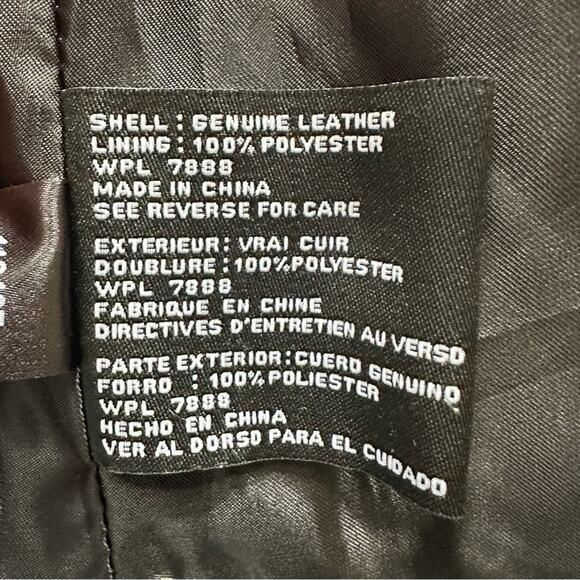 Michael Kors Genuine Leather Black Moto Jacket Biker S/P Small Petite Zipper - Picture 8 of 16